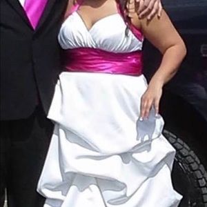 White and Pink Dress